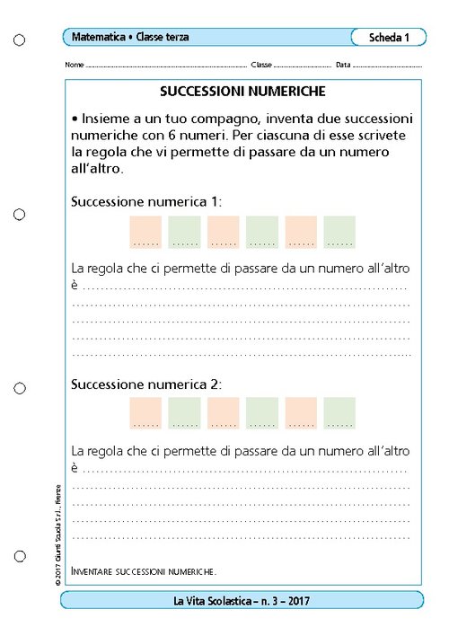 Successioni Numeriche Giunti Scuola