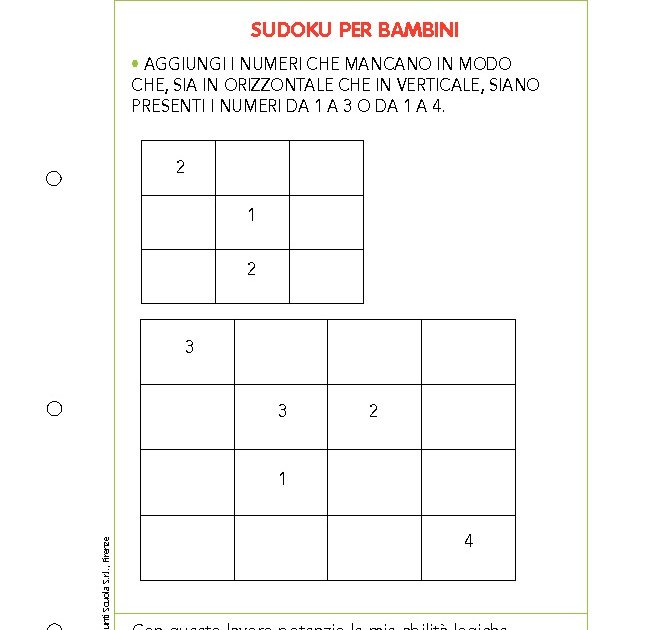 Sudoku per bambini - Sudoku per bambini