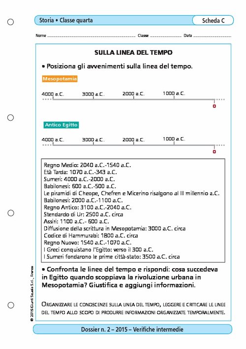 Sulla linea del tempo | Giunti Scuola Sulla linea del tempo | Giunti Scuola