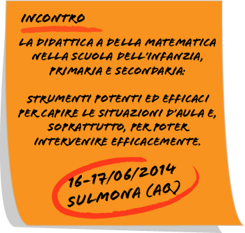 Sulmona (AQ) - Incontro-corso "La didattica della matematica nella scuola dell’infanzia, primaria e secondaria" | Giunti Scuola Sulmona (AQ) - Incontro-corso "La didattica della matematica nella scuola dell’infanzia, primaria e secondaria" | Giunti Scuola