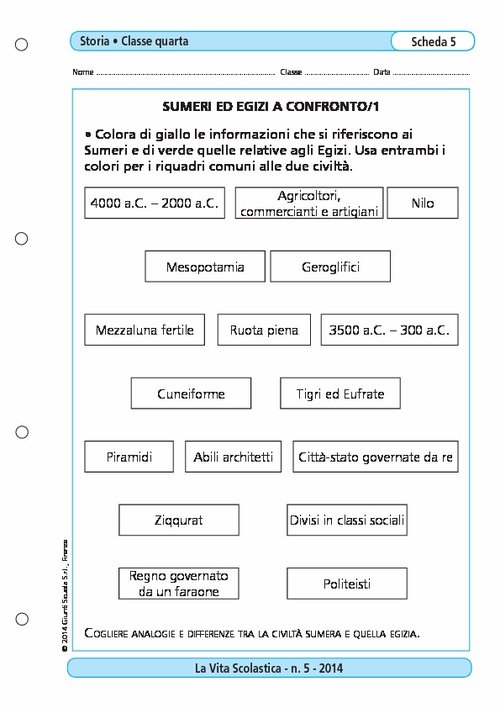 Sumeri ed egizi a confronto/1 | Giunti Scuola Sumeri ed egizi a confronto/1 | Giunti Scuola