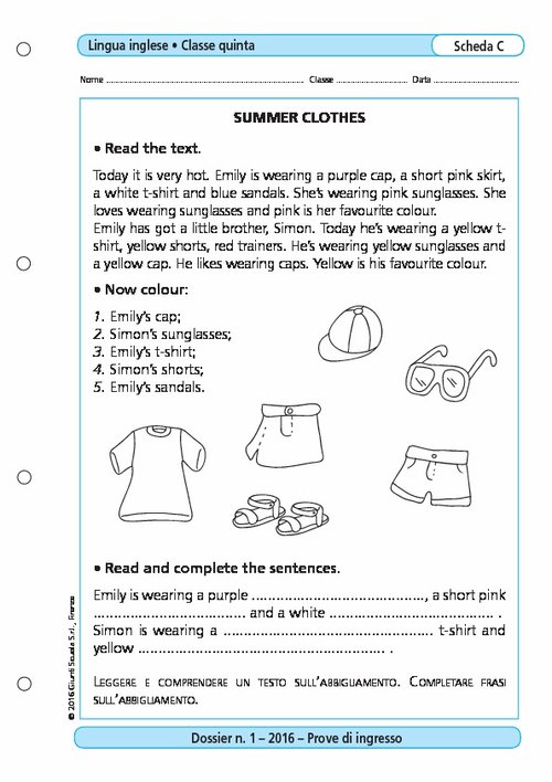 Summer clothes | Giunti Scuola Summer clothes | Giunti Scuola