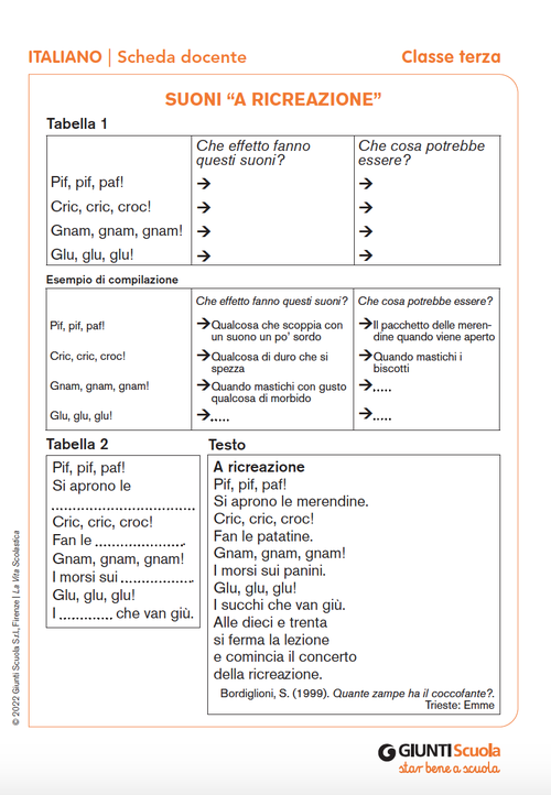Suoni "a ricreazione" | Giunti Scuola Suoni "a ricreazione" | Giunti Scuola