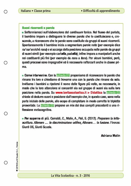 Suoni ricorrenti e parole | Giunti Scuola Suoni ricorrenti e parole | Giunti Scuola