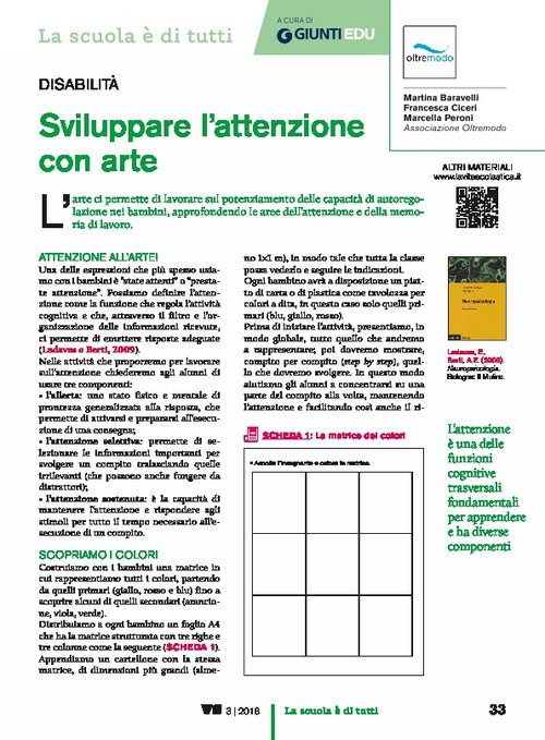 Sviluppare l’attenzione con arte | Giunti Scuola