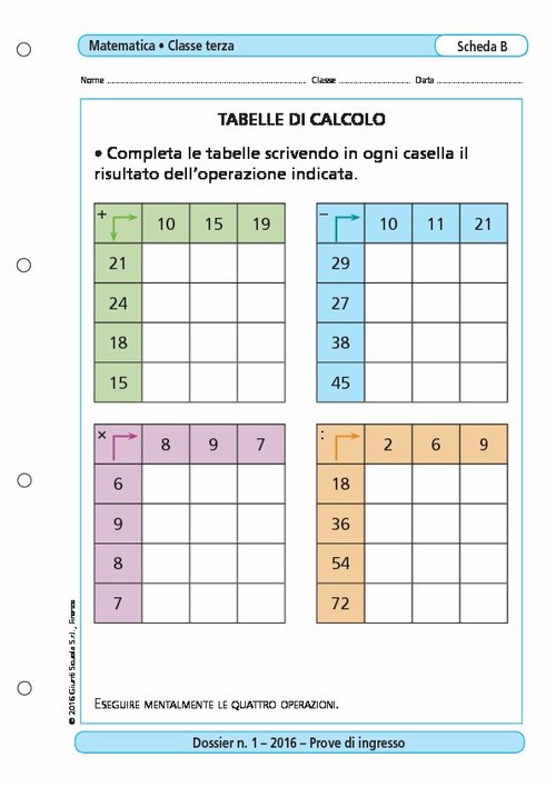 Tabelle di calcolo | Giunti Scuola Tabelle di calcolo | Giunti Scuola