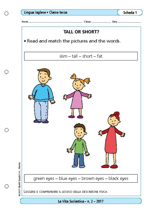 Tall or short? | Giunti Scuola Tall or short? | Giunti Scuola