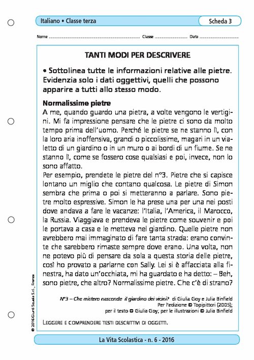 Tanti modi per descrivere | Giunti Scuola Tanti modi per descrivere | Giunti Scuola