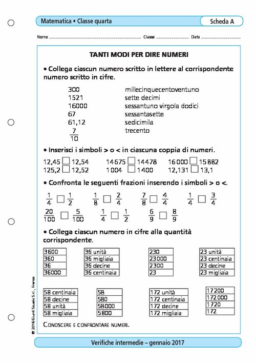 Tanti modi per dire numeri | Giunti Scuola Tanti modi per dire numeri | Giunti Scuola