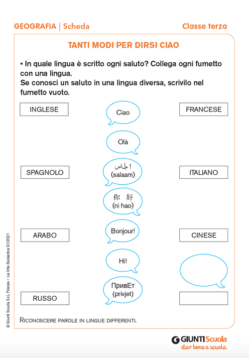 Tanti modi per dirsi ciao | Giunti Scuola Tanti modi per dirsi ciao | Giunti Scuola