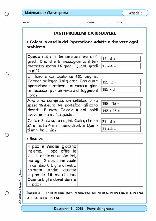 Tanti problemi da risolvere | Giunti Scuola Tanti problemi da risolvere | Giunti Scuola