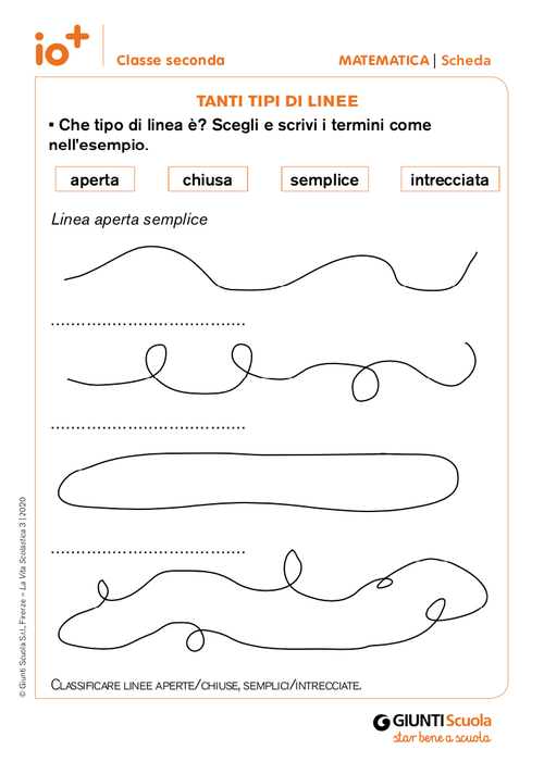 Tanti tipi di linee | Giunti Scuola Tanti tipi di linee | Giunti Scuola