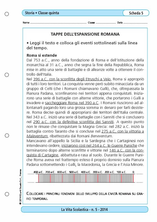 Tappe dell'espansione romana | Giunti Scuola Tappe dell'espansione romana | Giunti Scuola