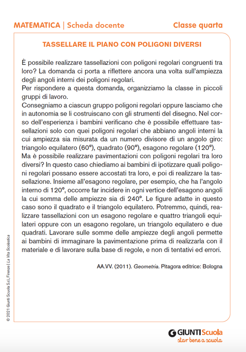 Tassellare il piano con poligoni diversi | Giunti Scuola Tassellare il piano con poligoni diversi | Giunti Scuola