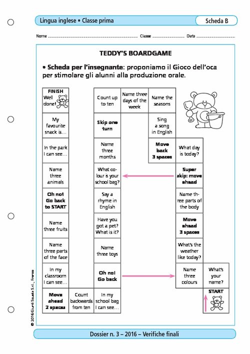 Teddy's boardgame | Giunti Scuola Teddy's boardgame | Giunti Scuola