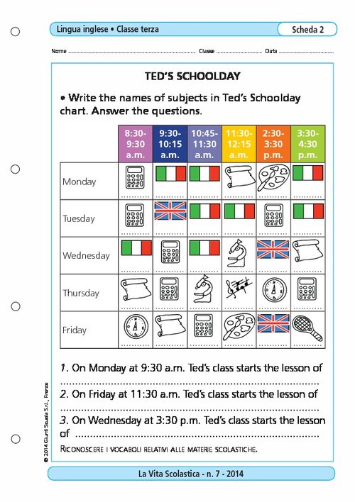 Ted's schoolday | Giunti Scuola Ted's schoolday | Giunti Scuola