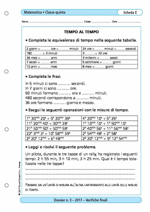 Tempo al tempo | Giunti Scuola Tempo al tempo | Giunti Scuola
