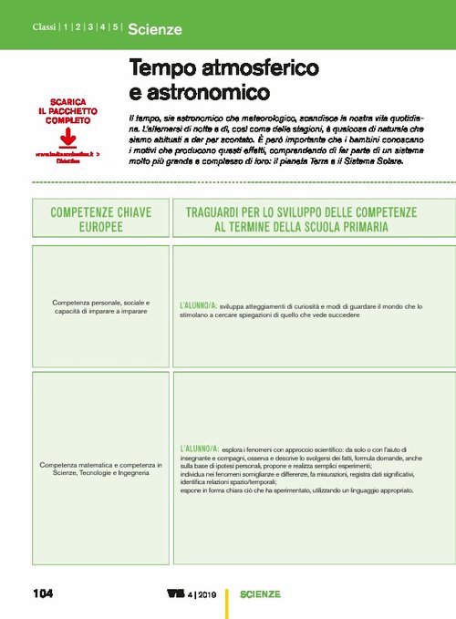 Tempo atmosferico e astronomico | Giunti Scuola Tempo atmosferico e astronomico | Giunti Scuola