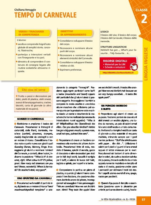 Tempo di Carnevale | Giunti Scuola Tempo di Carnevale | Giunti Scuola