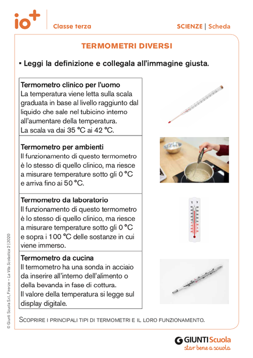 Termometri diversi | Giunti Scuola Termometri diversi | Giunti Scuola