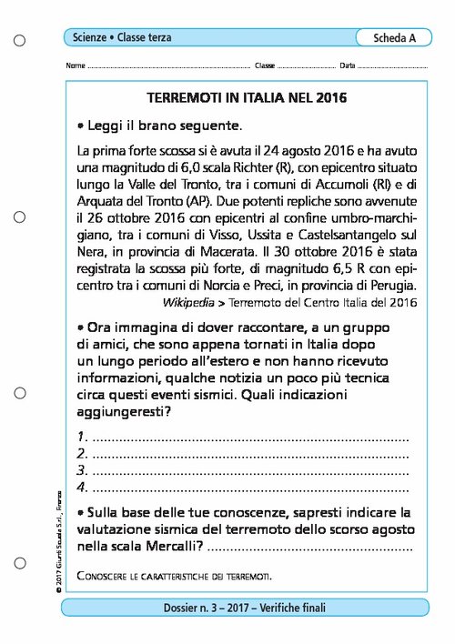 Terremoti in Italia nel 2016 | Giunti Scuola Terremoti in Italia nel 2016 | Giunti Scuola