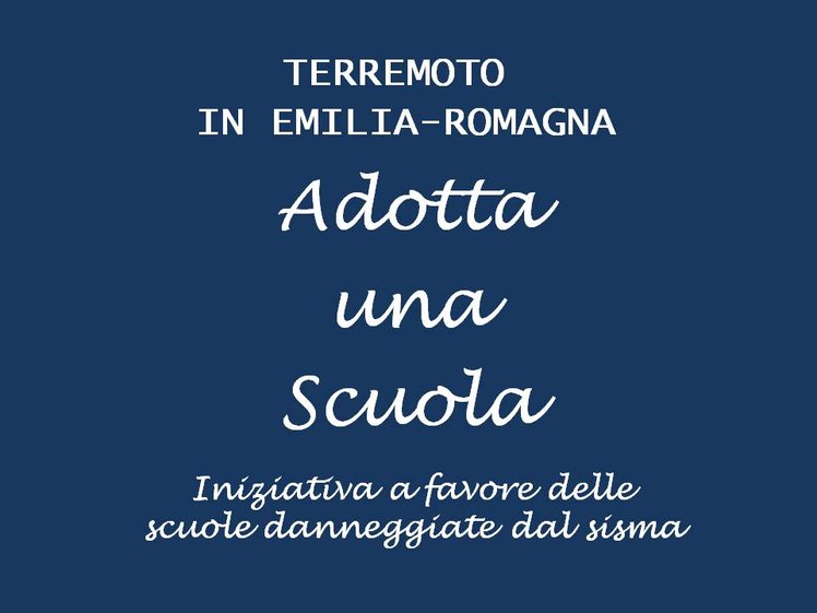 Terremoto, USR Emilia Romagna lancia l'iniziativa "Adotta una scuola" | Giunti Scuola