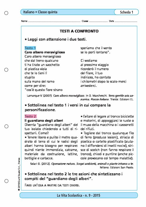 Testi a confronto | Giunti Scuola Testi a confronto | Giunti Scuola
