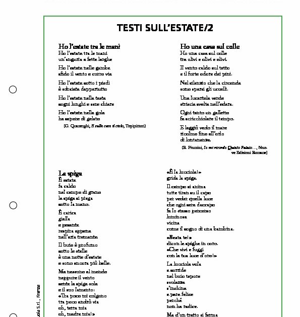 Testi sull'estate/2 | Giunti Scuola