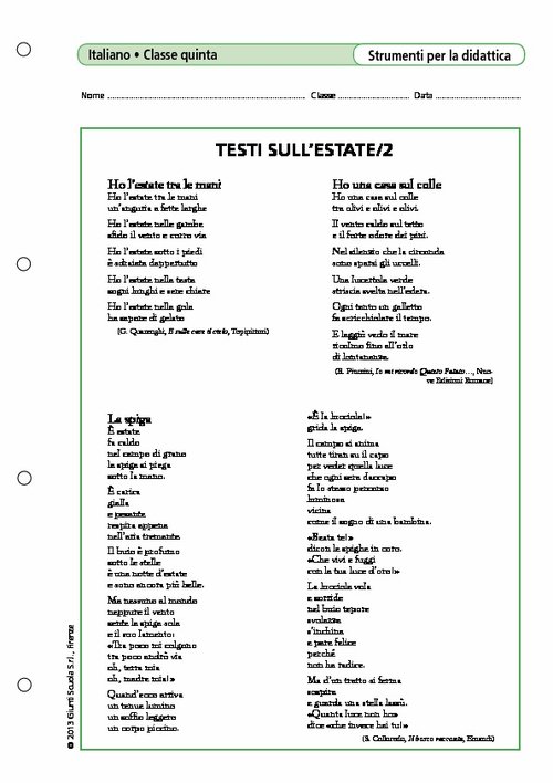 Testi sull'estate/2 | Giunti Scuola Testi sull'estate/2 | Giunti Scuola