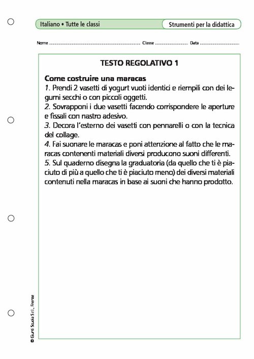 Testo regolativo/1 | Giunti Scuola Testo regolativo/1 | Giunti Scuola