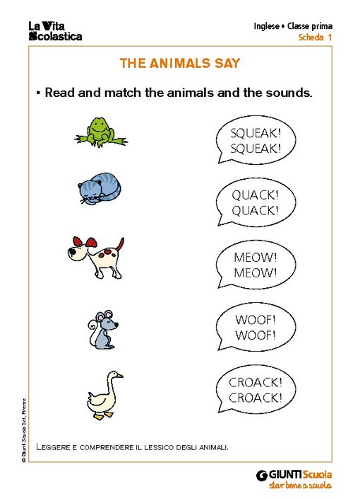 The animals say | Giunti Scuola The animals say | Giunti Scuola
