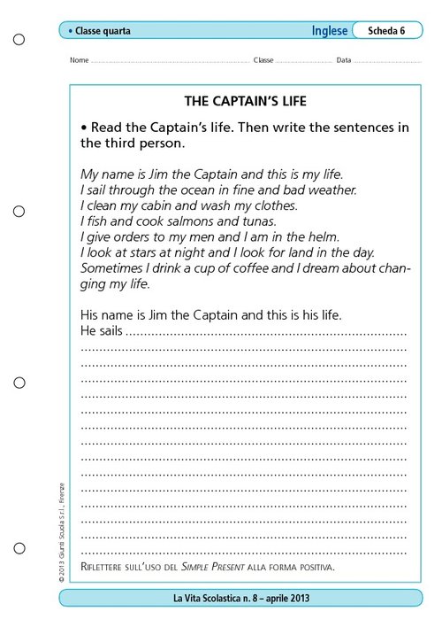 The captain's life | Giunti Scuola The captain's life | Giunti Scuola