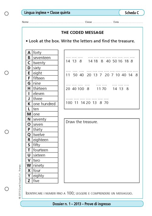 The coded message | Giunti Scuola The coded message | Giunti Scuola