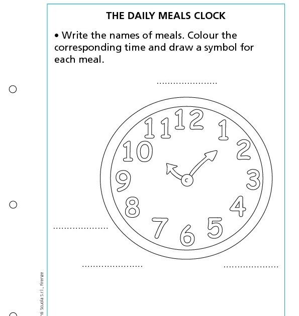The daily meals clock | Giunti Scuola