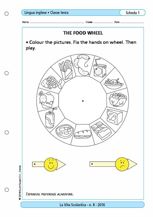 The food wheel | Giunti Scuola The food wheel | Giunti Scuola