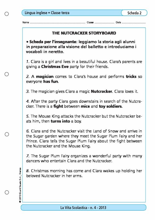 The nutcracker storyboard | Giunti Scuola The nutcracker storyboard | Giunti Scuola