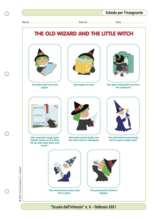 The old wizard and the little witch - Flashcards | Giunti Scuola