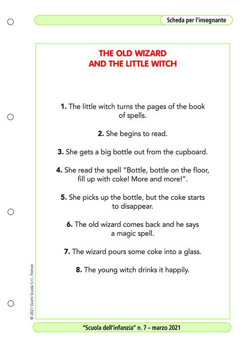 The old wizard and the little witch - Frasi | Giunti Scuola The old wizard and the little witch - Frasi | Giunti Scuola