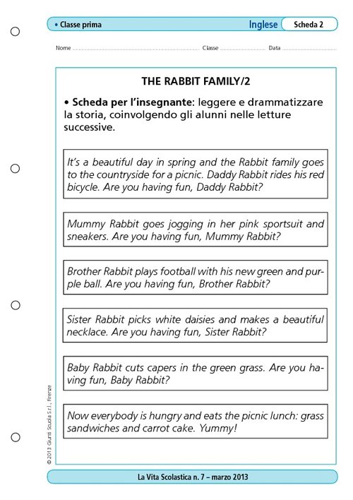 The rabbit family/2 | Giunti Scuola The rabbit family/2 | Giunti Scuola