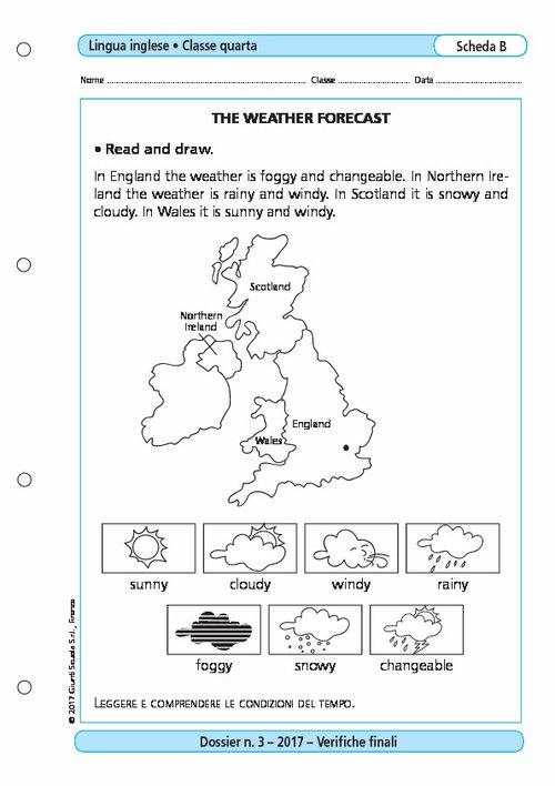 The weather forecast | Giunti Scuola The weather forecast | Giunti Scuola
