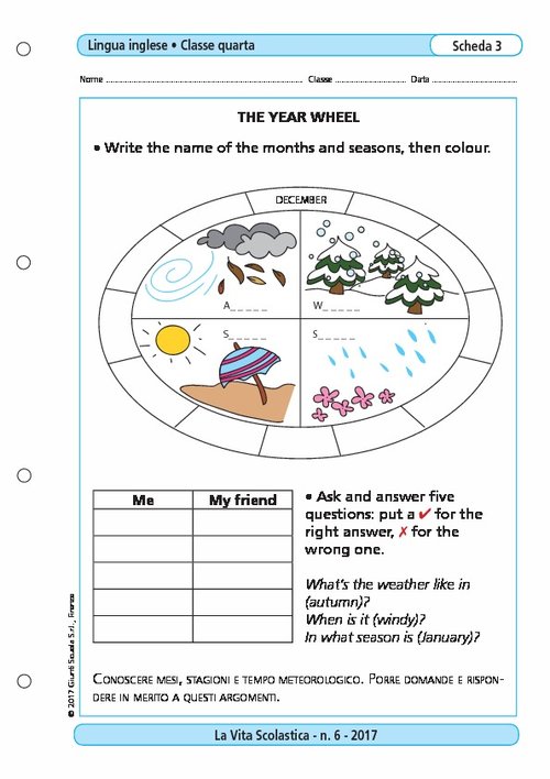 The year wheel | Giunti Scuola The year wheel | Giunti Scuola