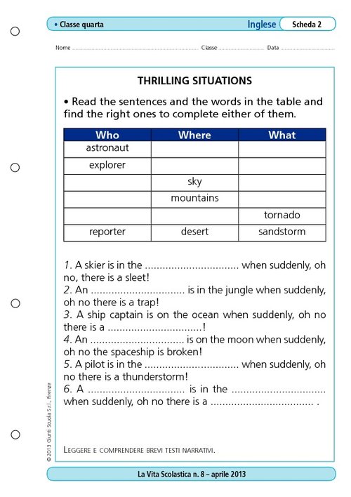 Thrilling situations | Giunti Scuola