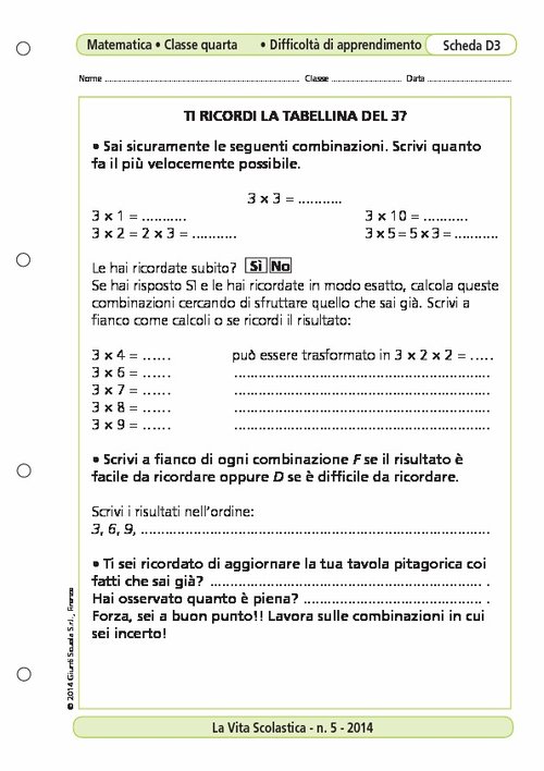 Ti ricordi la tabellina del 3? | Giunti Scuola Ti ricordi la tabellina del 3? | Giunti Scuola