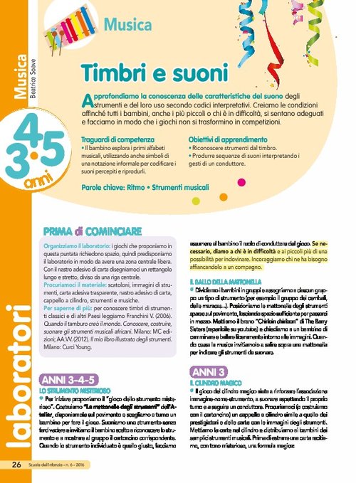 Timbri e suoni | Giunti Scuola Timbri e suoni | Giunti Scuola