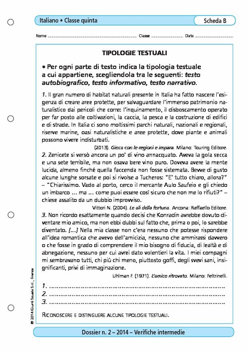 Tipologie testuali | Giunti Scuola Tipologie testuali | Giunti Scuola