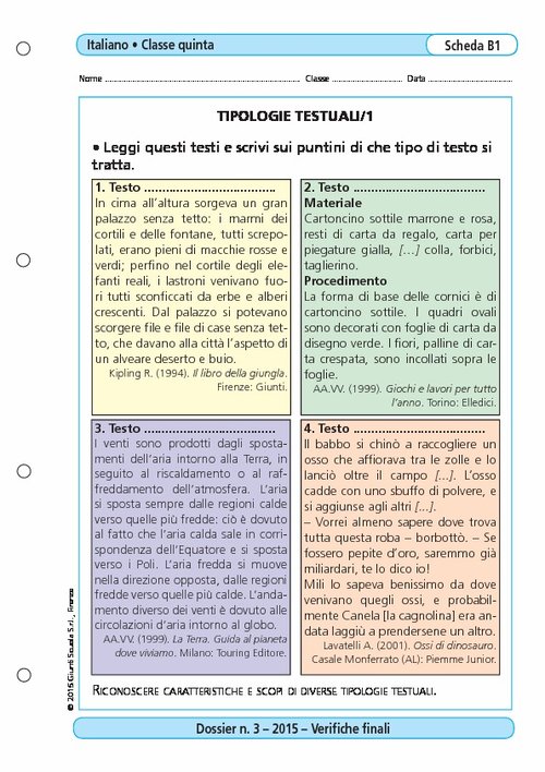 Tipologie testuali/1 | Giunti Scuola