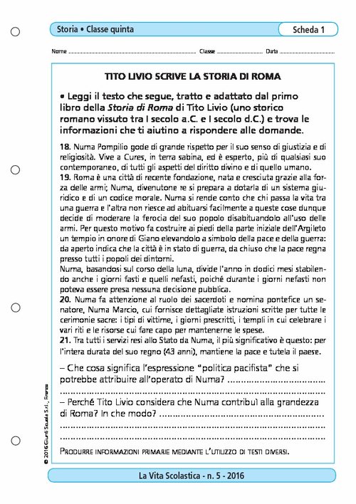Tito Livio scrive la storia di Roma | Giunti Scuola Tito Livio scrive la storia di Roma | Giunti Scuola