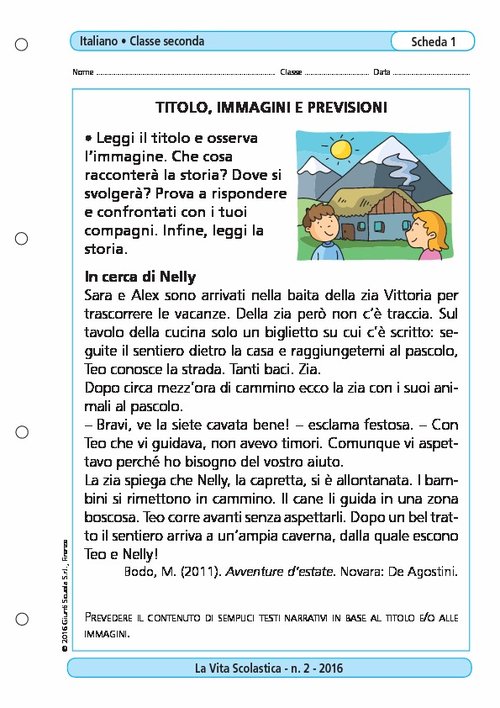 Titolo, immagini e previsioni | Giunti Scuola