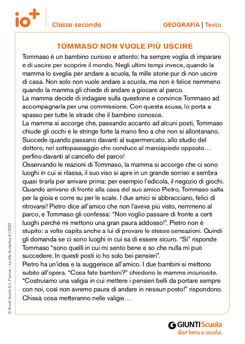 Tommaso non vuole più uscire | Giunti Scuola Tommaso non vuole più uscire | Giunti Scuola