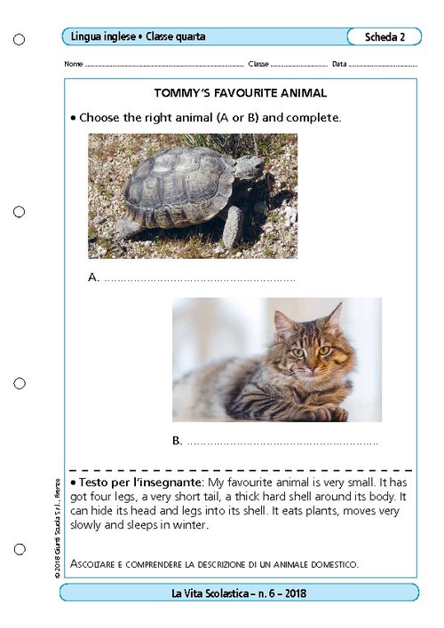 Tommy’s favourite animal | Giunti Scuola Tommy’s favourite animal | Giunti Scuola